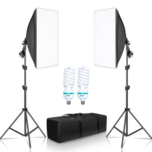 Kit 2 Softbox de 1 Bombilla Andoer