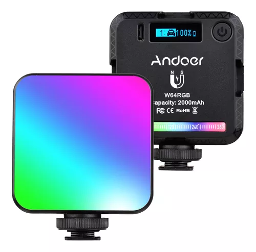 3 LEDs RGB cuadrados de relleno Andoer