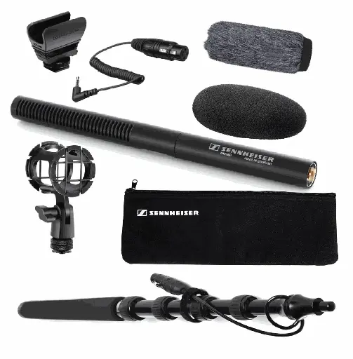 Micrófono Sennheiser MKE 600 + Boompole